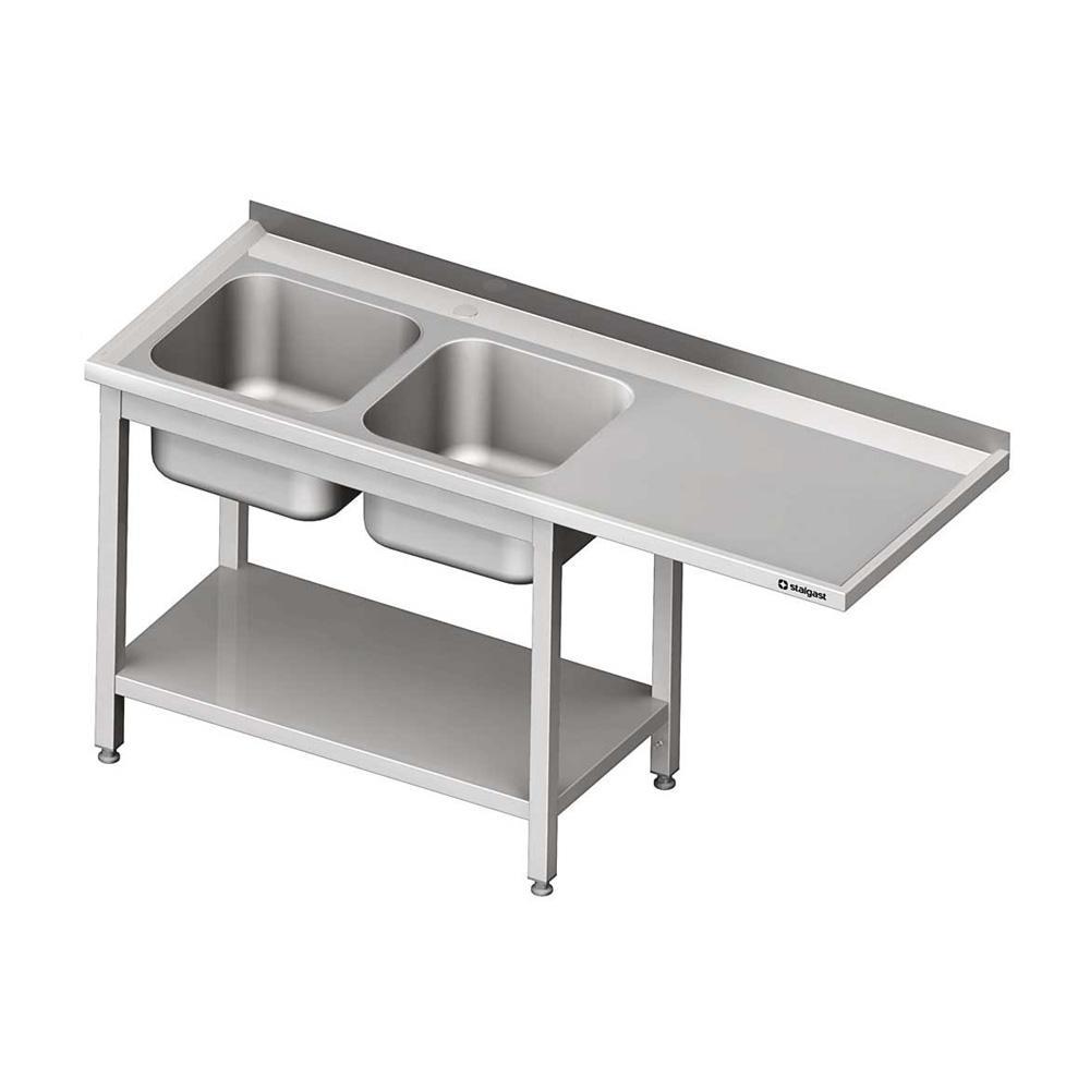 Umývací stôl s priestorom pre podstolovú umývačku - Pravý - 1600x700x900 mm
