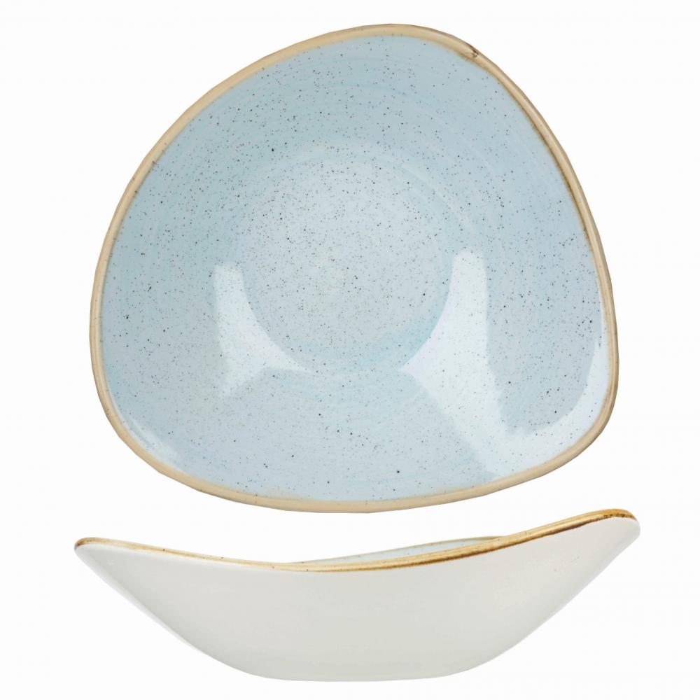 Stonecast Duck Egg triangular bowl, 185mm