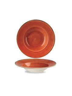 Stonecast Orange wide rim bowl, 240mm