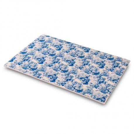 100% Chef Blue Floral Printed Plate