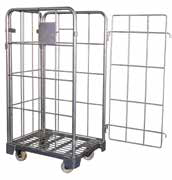 Mrežovaný vozík na prevoz suchého prádla - vozík s dverami 580x800x1.500 mm