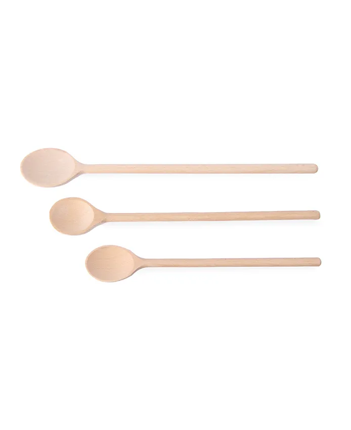 Drevená lyžica – súprava 3 veľkostí, HENDI, 3 ks, (L)475mm