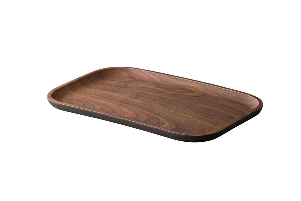 ECO-FRIENDLY BAMBOO PLATE RECTANG. WALNUT 30X20CM