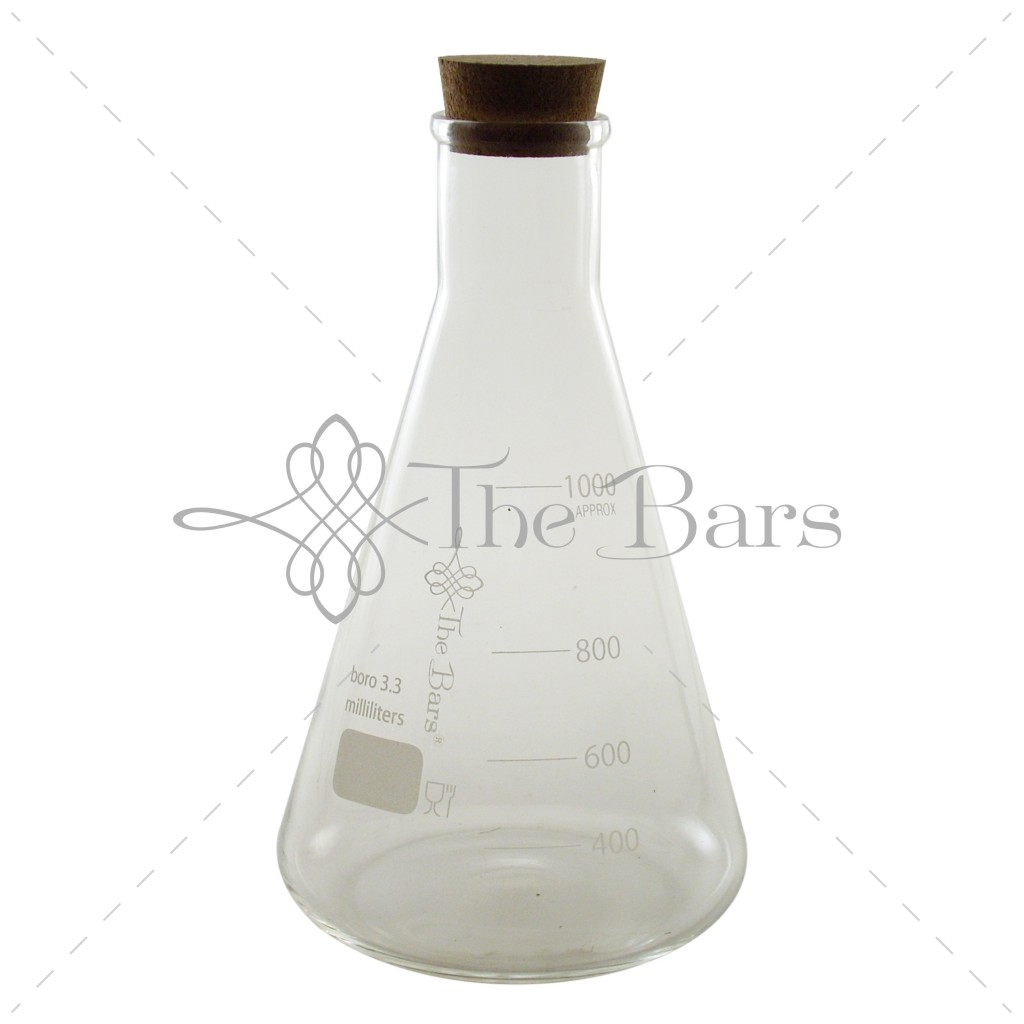 Laboratórna sklenená banka 1l- The Bars