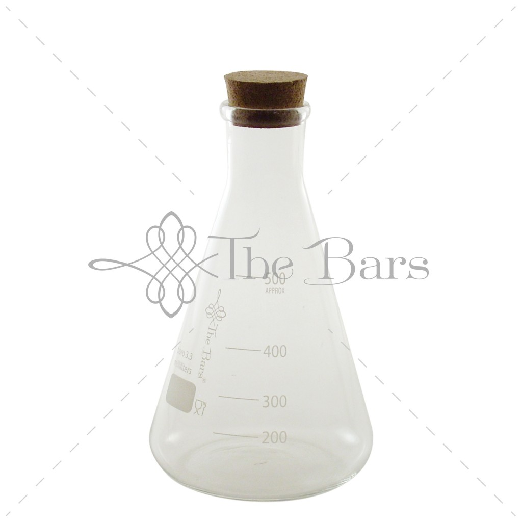 Laboratórna sklenená banka 0,5l- The Bars