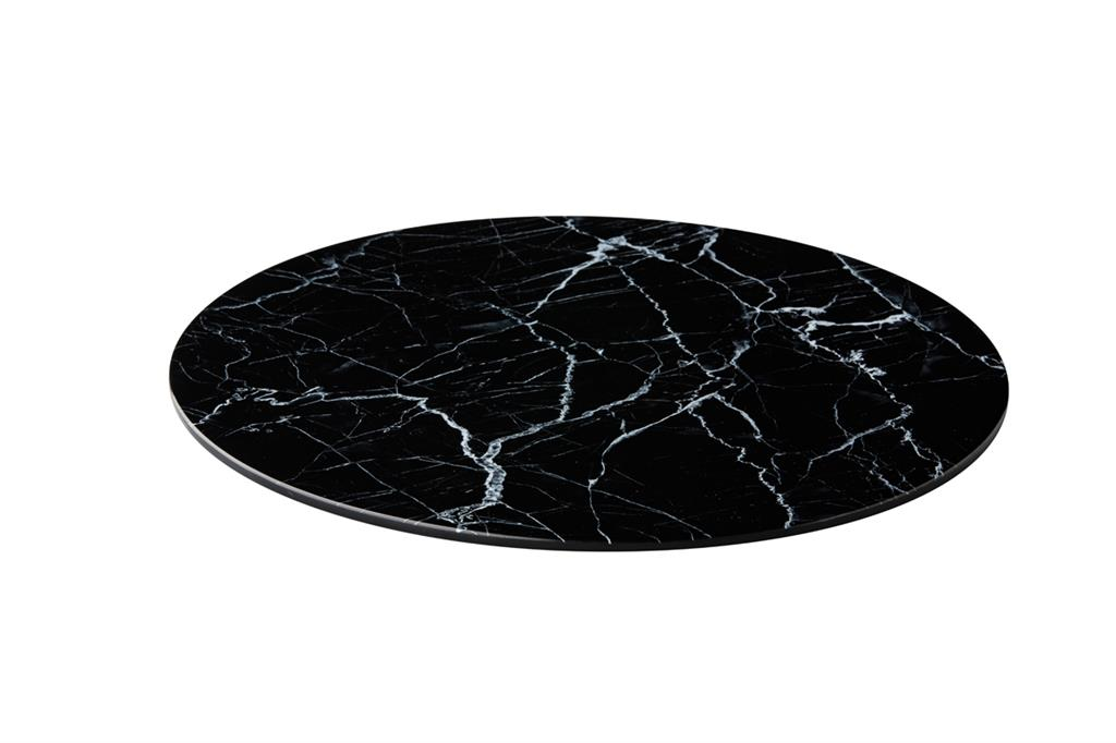 PLATEAU MARBLE BLACK ROUND 33CM