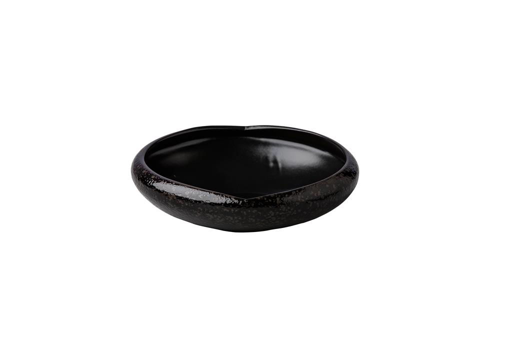 SIDE BOWL BLACK SATIN/STONE 17 X 4,6 CM 450 ml