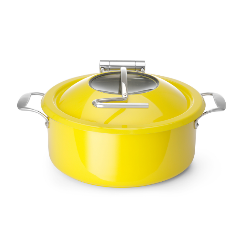 round induction chafing dish - yellow, 420x365mm