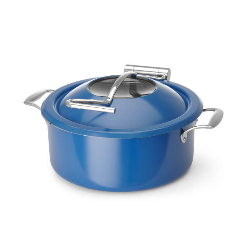 round induction chafing dish - blue, 420x365mm