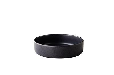 SHAPES PLATE RAISED EDGE STACKABLE BLACK 18 X 5 CM