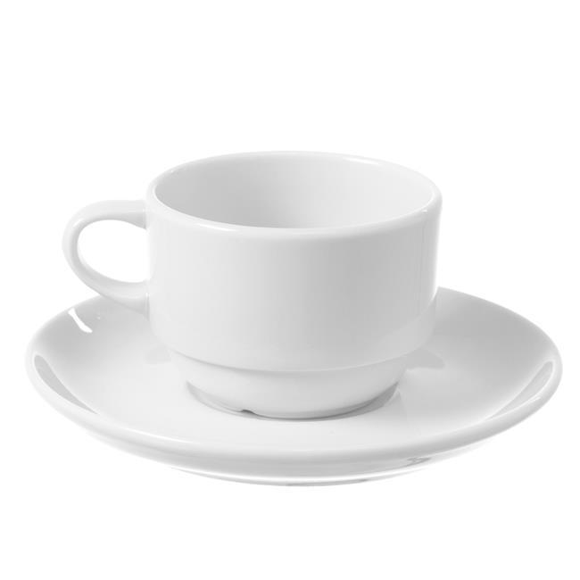 Bianco stackable cup with saucer, 90ml