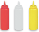 Dávkovač na STUDENÉ omáčky, HENDI, 0,35L, Červená, ⌀55x(H)205mm