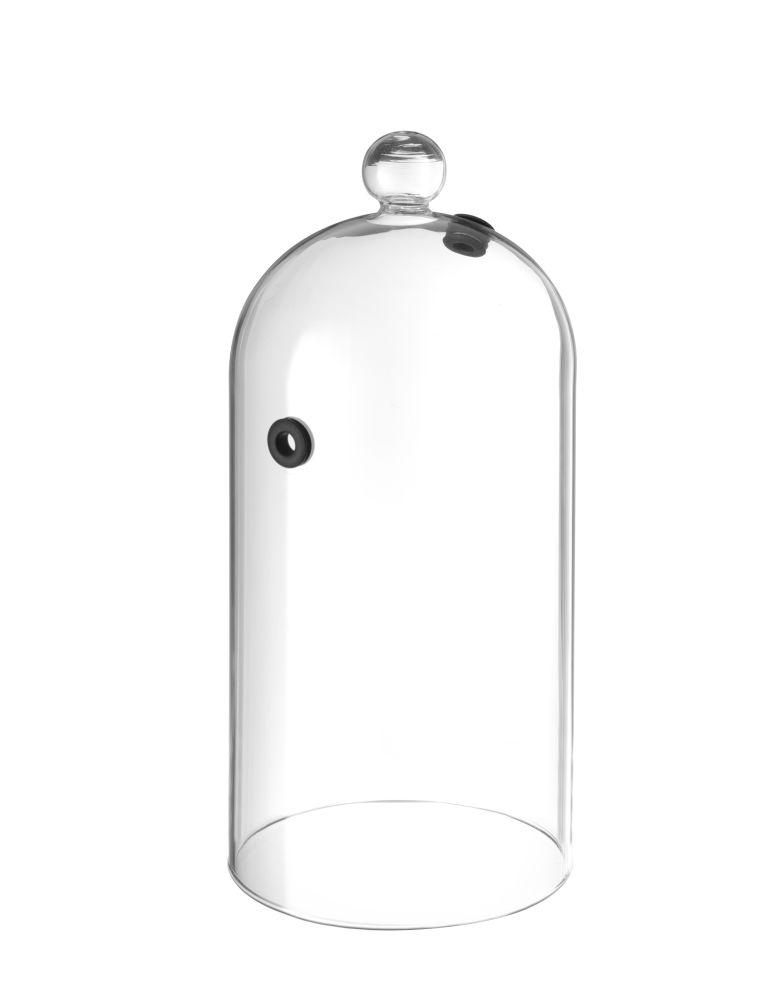 Glass cloche with a ventilation opening, 30x(H)282mm