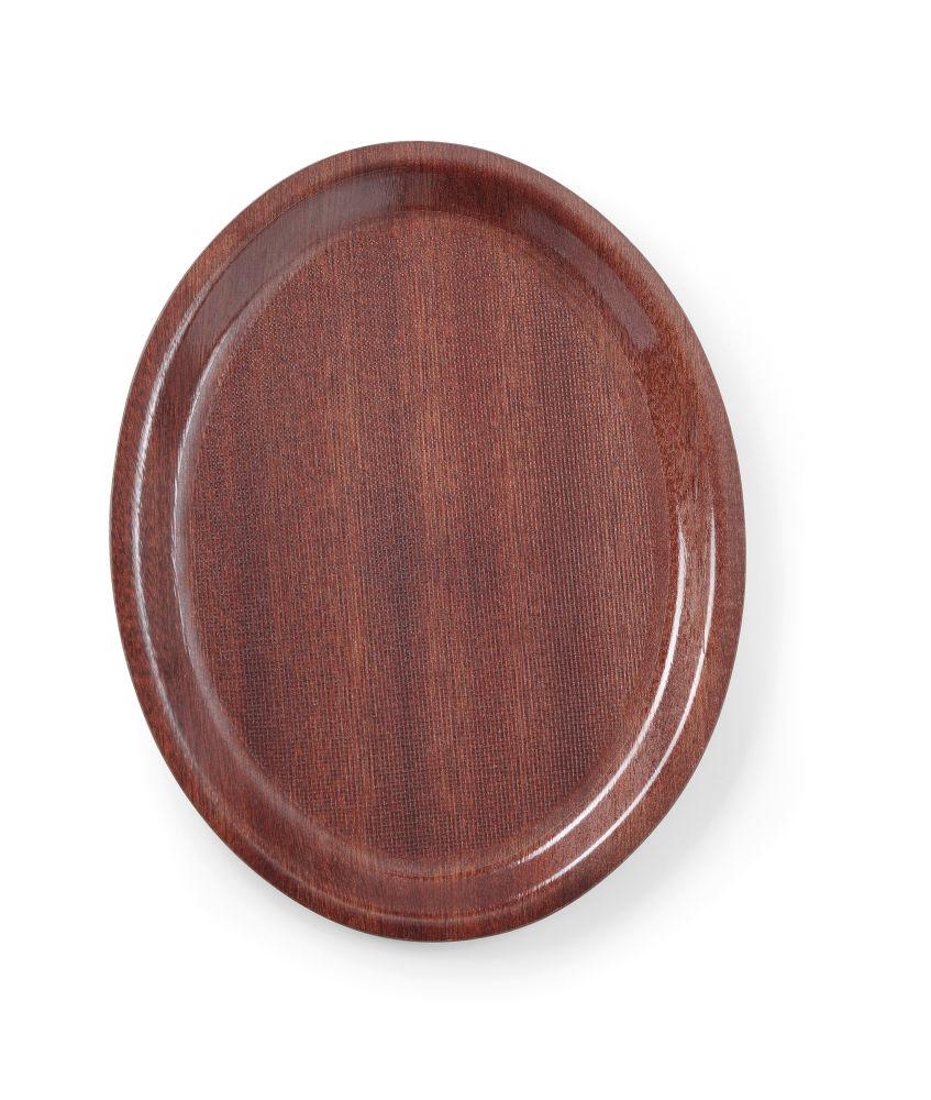 Montana Non-slip Surface Tray, walnut- oval, 200 x 265mm