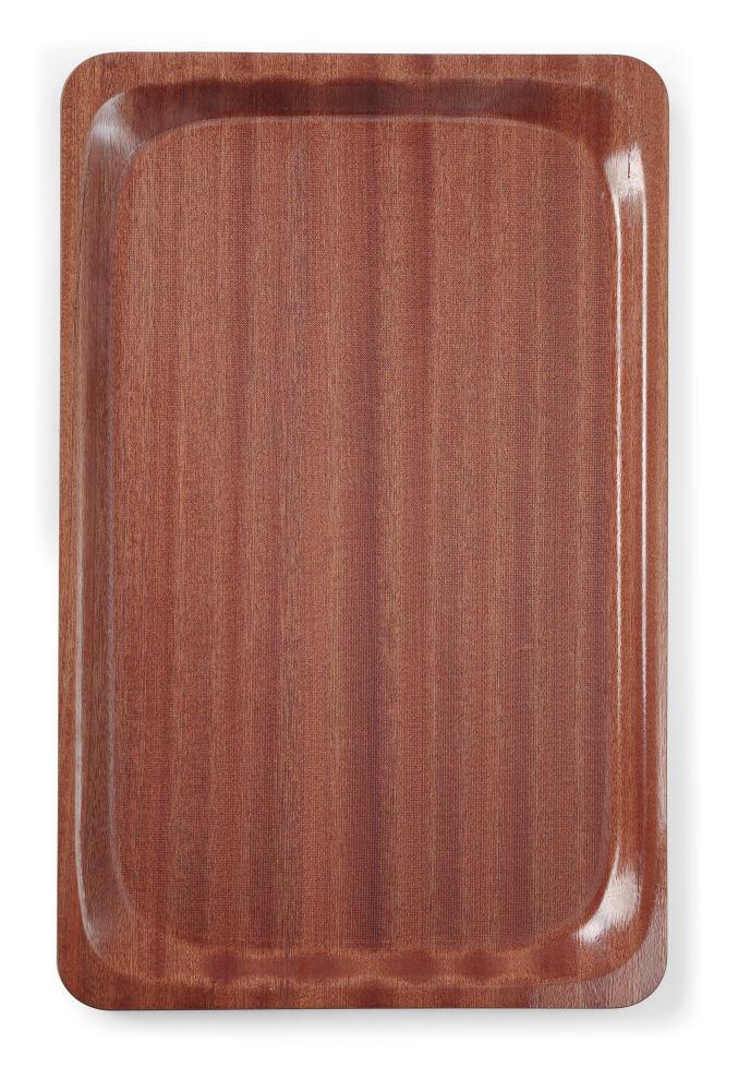 Laminovaný servírovací podnos, protišmykový, pozdĺžny, HENDI, GN 1/1, Mahagón, 325x530mm