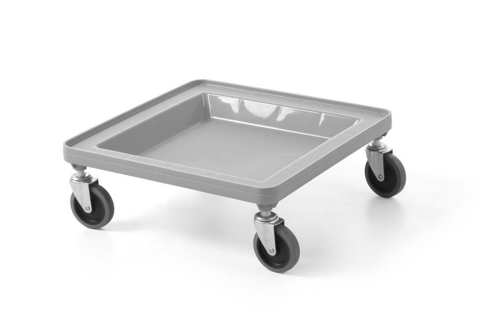Vozík na univerzálne koše 500 × 500 mm, AmerBox, šedý, Svetlošedá, 500x500x(H)180mm