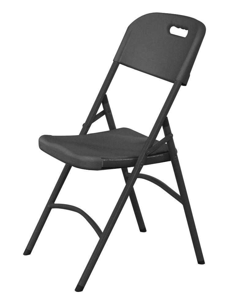 Keteringová stolička – čierna, HENDI, max. nosnosť: 180 kg, Čierna, 540x440x(H)840mm
