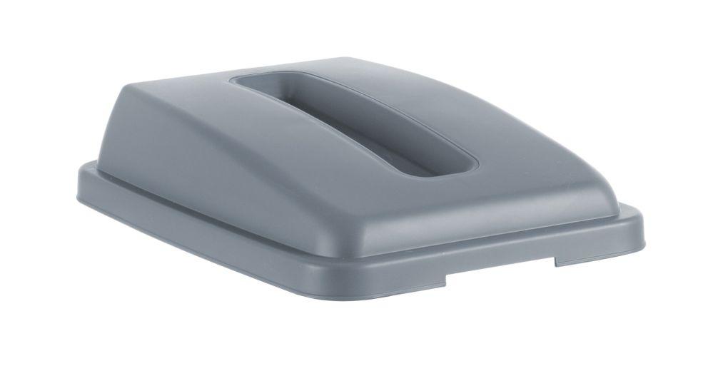 Veko s otvorom na 60 l obdĺžnikovú nádobu, HENDI, okrúhly otvor, 660x470x(H)30mm