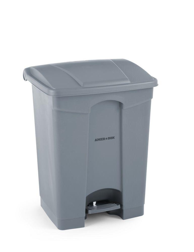 Rectangular waste container with treadle, 68L, 504x412x(H)673mm