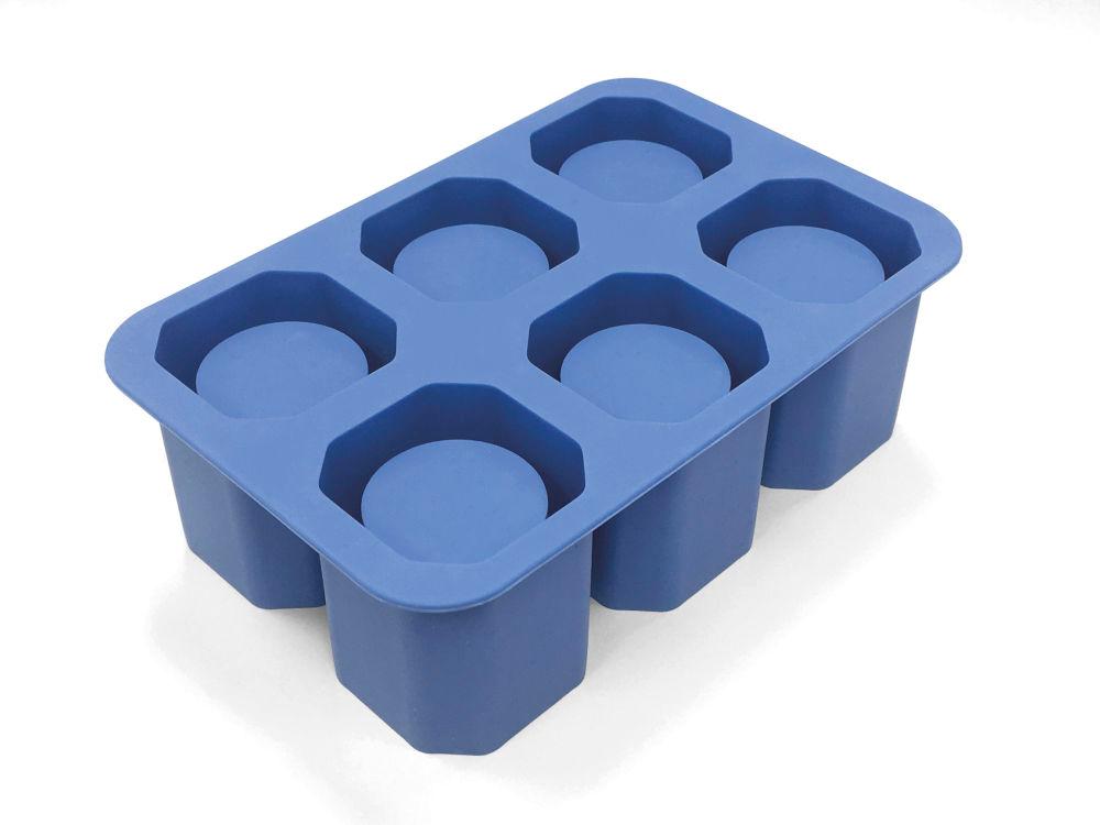 Silicone ice shot glass maker, 6 cavities, 125x190mm