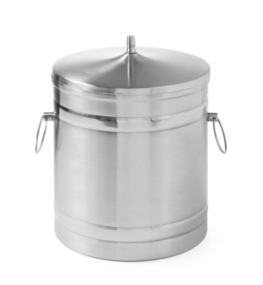 Nádoba na ľad – dvojité steny, BarUp, 5L, Strieborná, ⌀200x(H)230mm