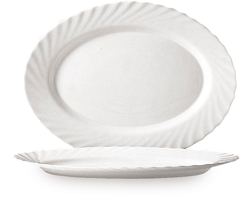 Oválna servírovacia misa Trianon, Arcoroc, 290 mm, Biela, 290x214x(H)22mm