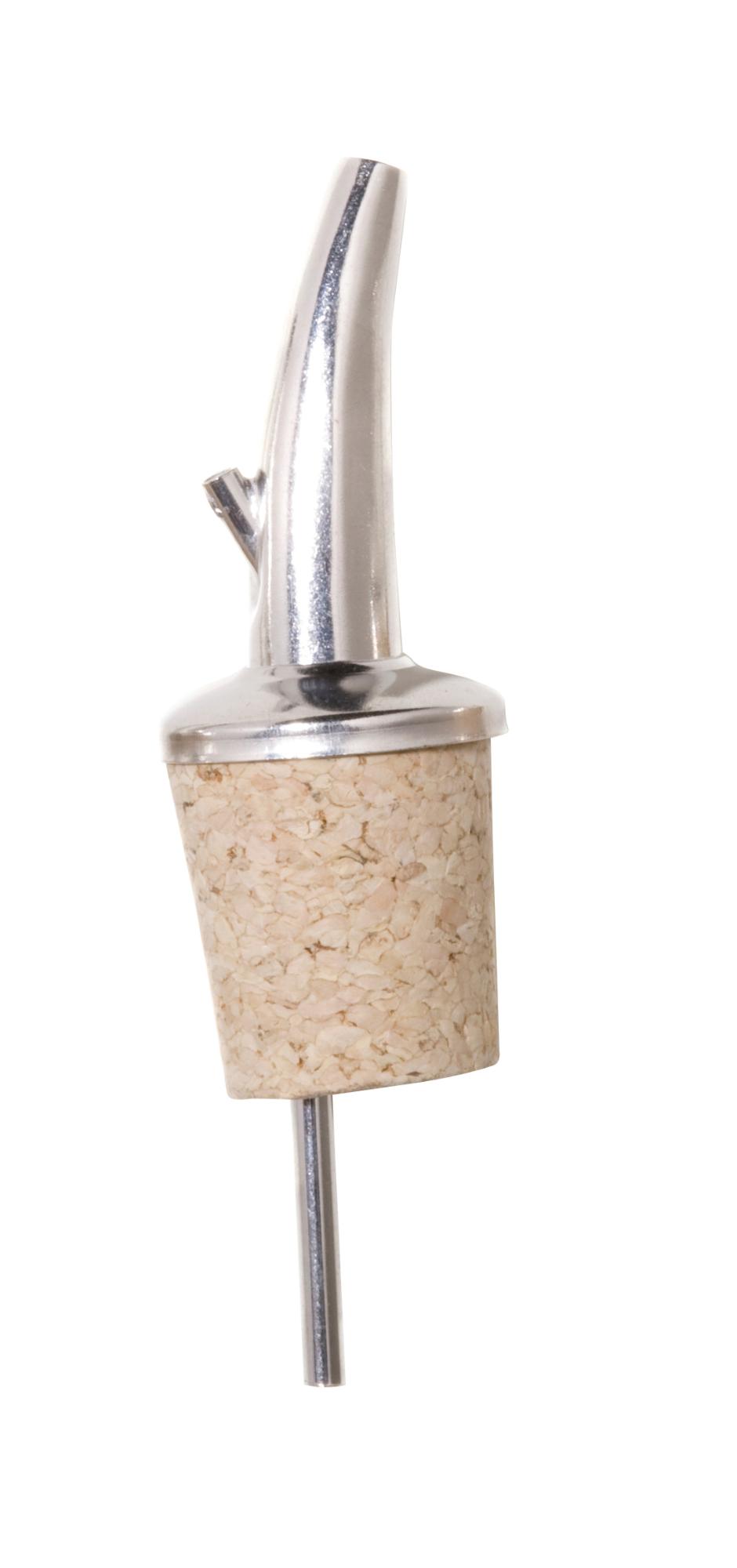 Bartender pourer - set of 2, steel and cork