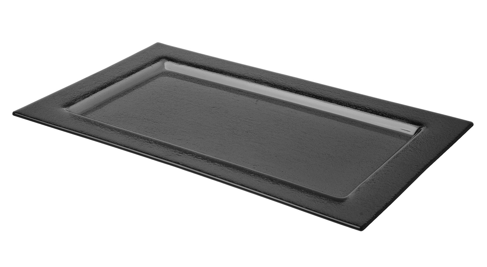 Vetro black glass tray GN 1/1