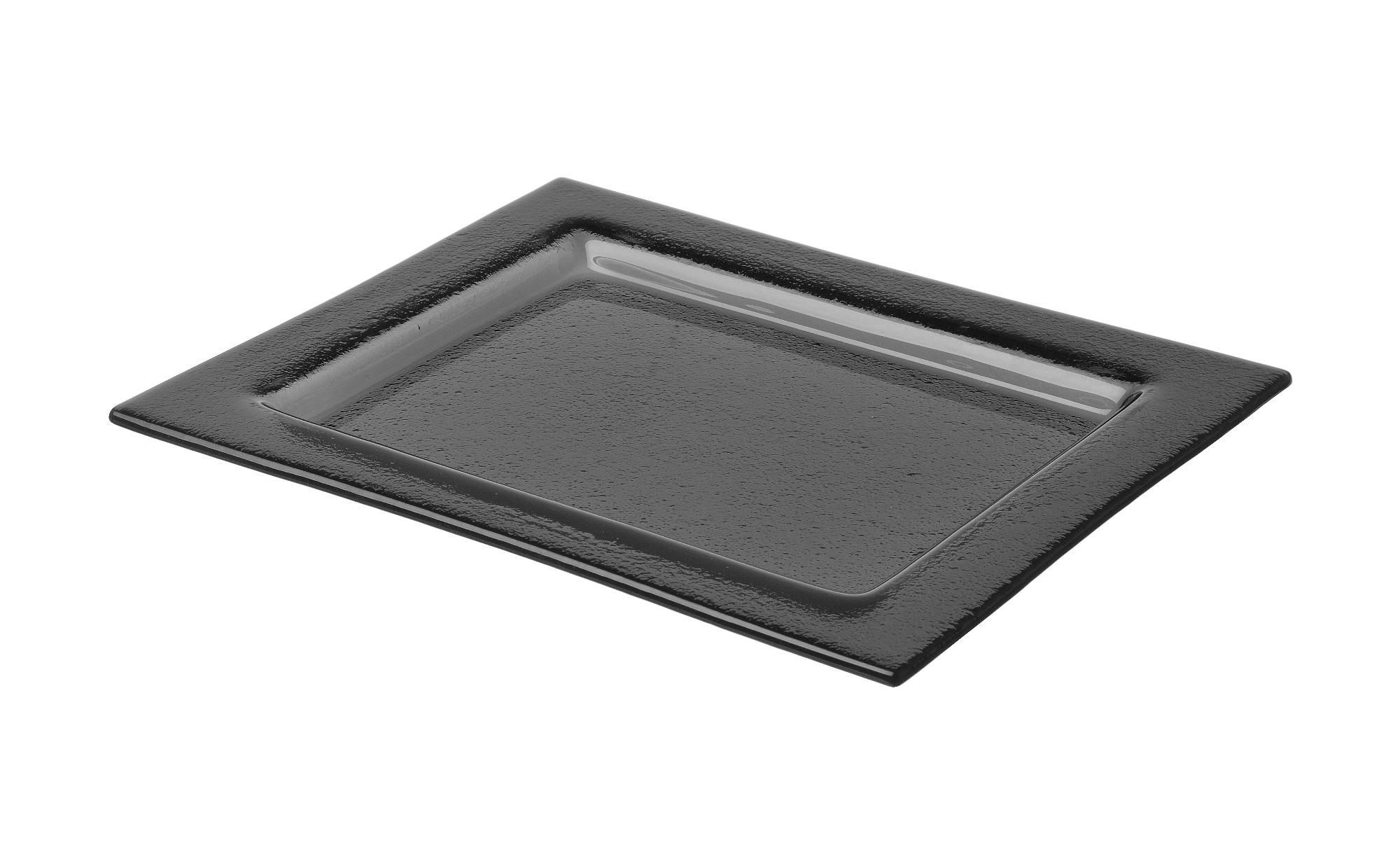 Vetro black glass tray GN 1/2