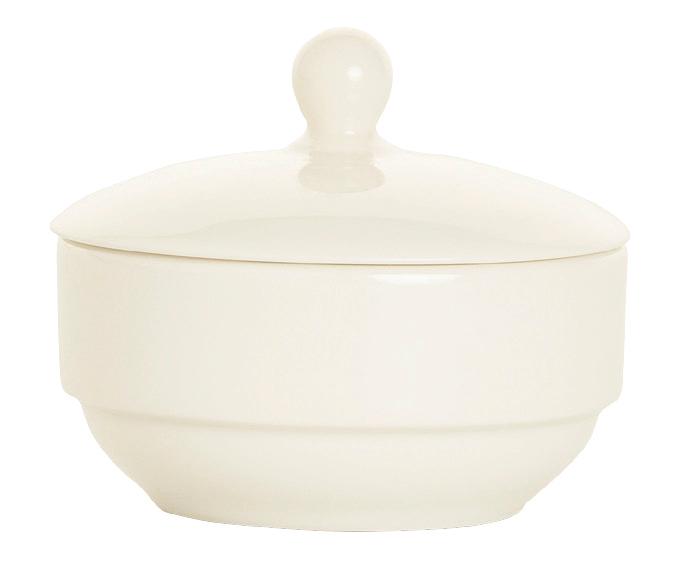 Crema sugar bowl with lid