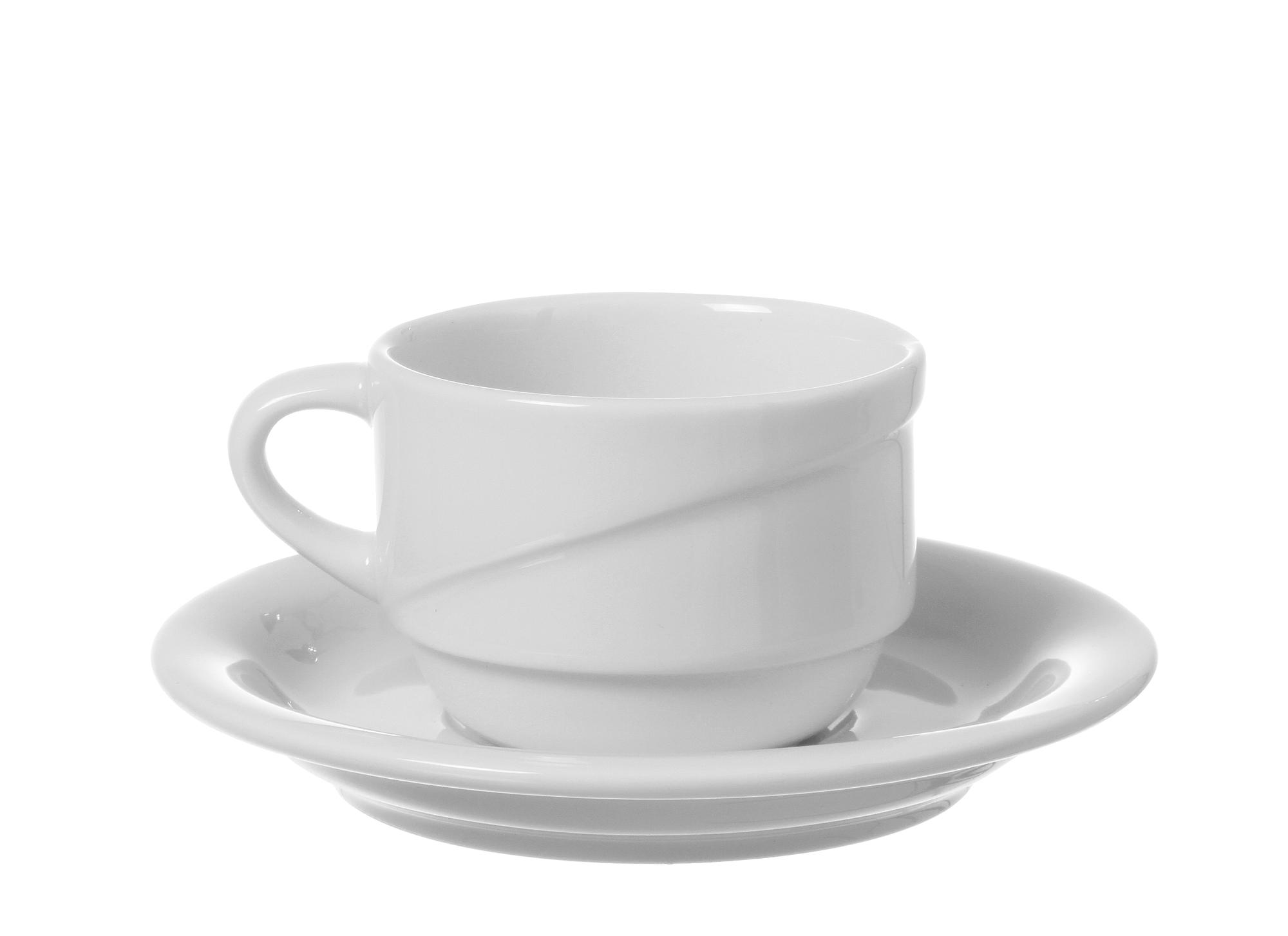 Gourmet stackable cup with saucer, 90ml