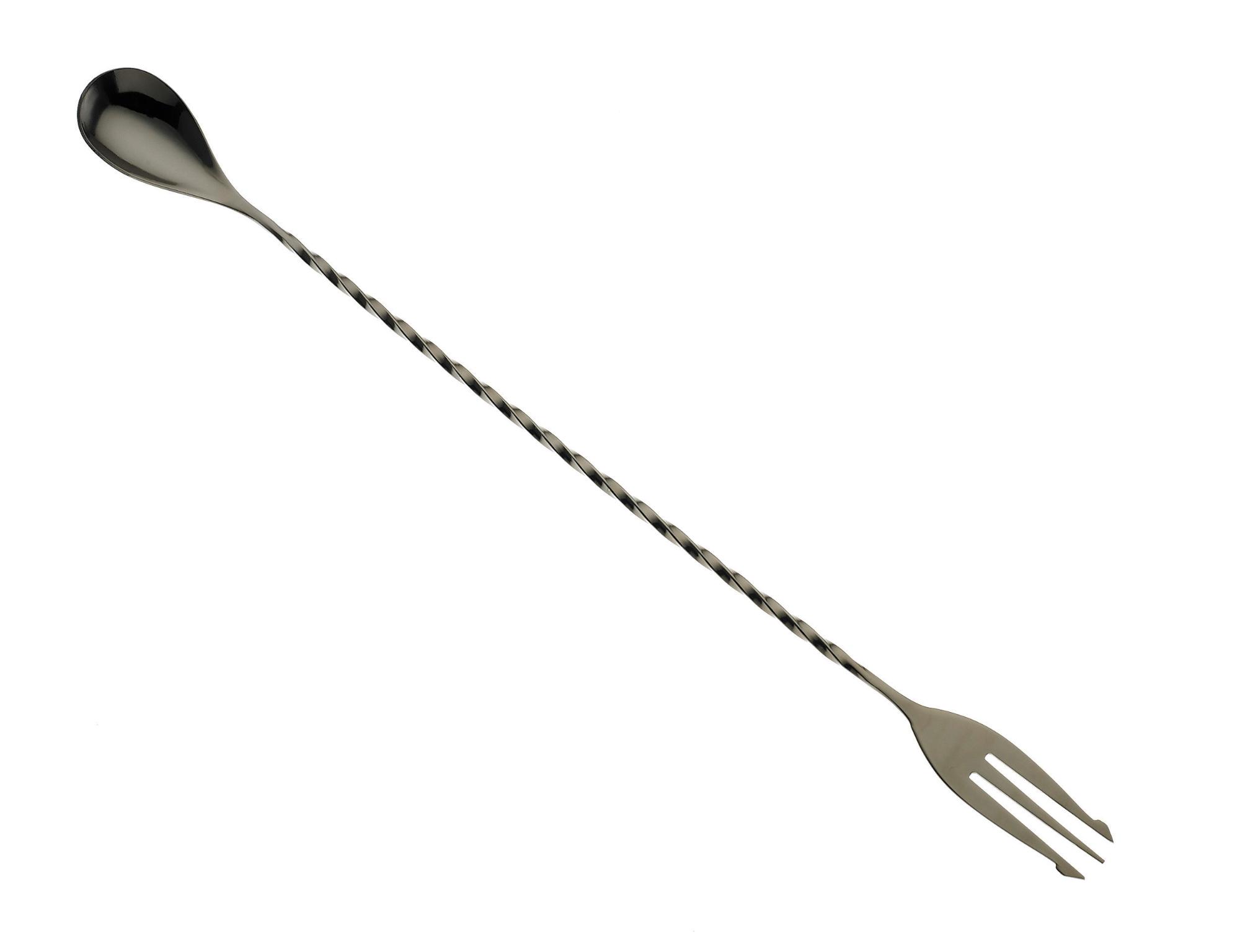 Bar Spoon with Fork End, Black, 315mm