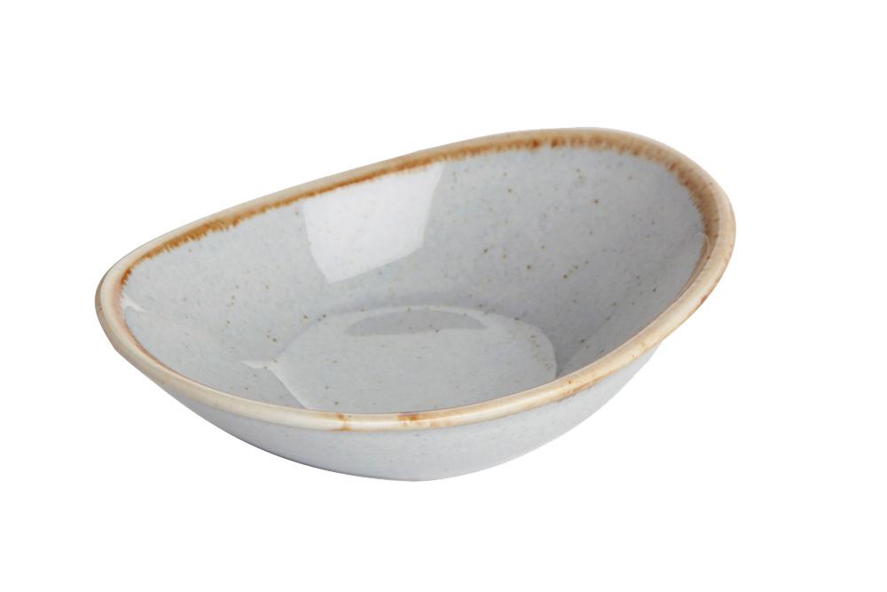 Ashen oval mini dish, 110mm