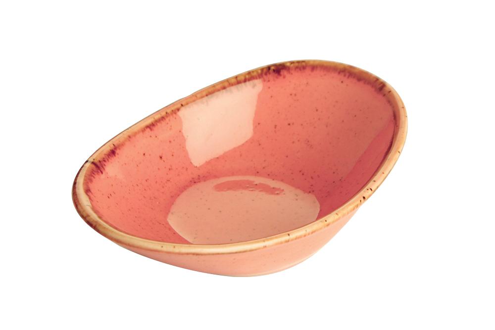 Amber oval mini dish, 110mm