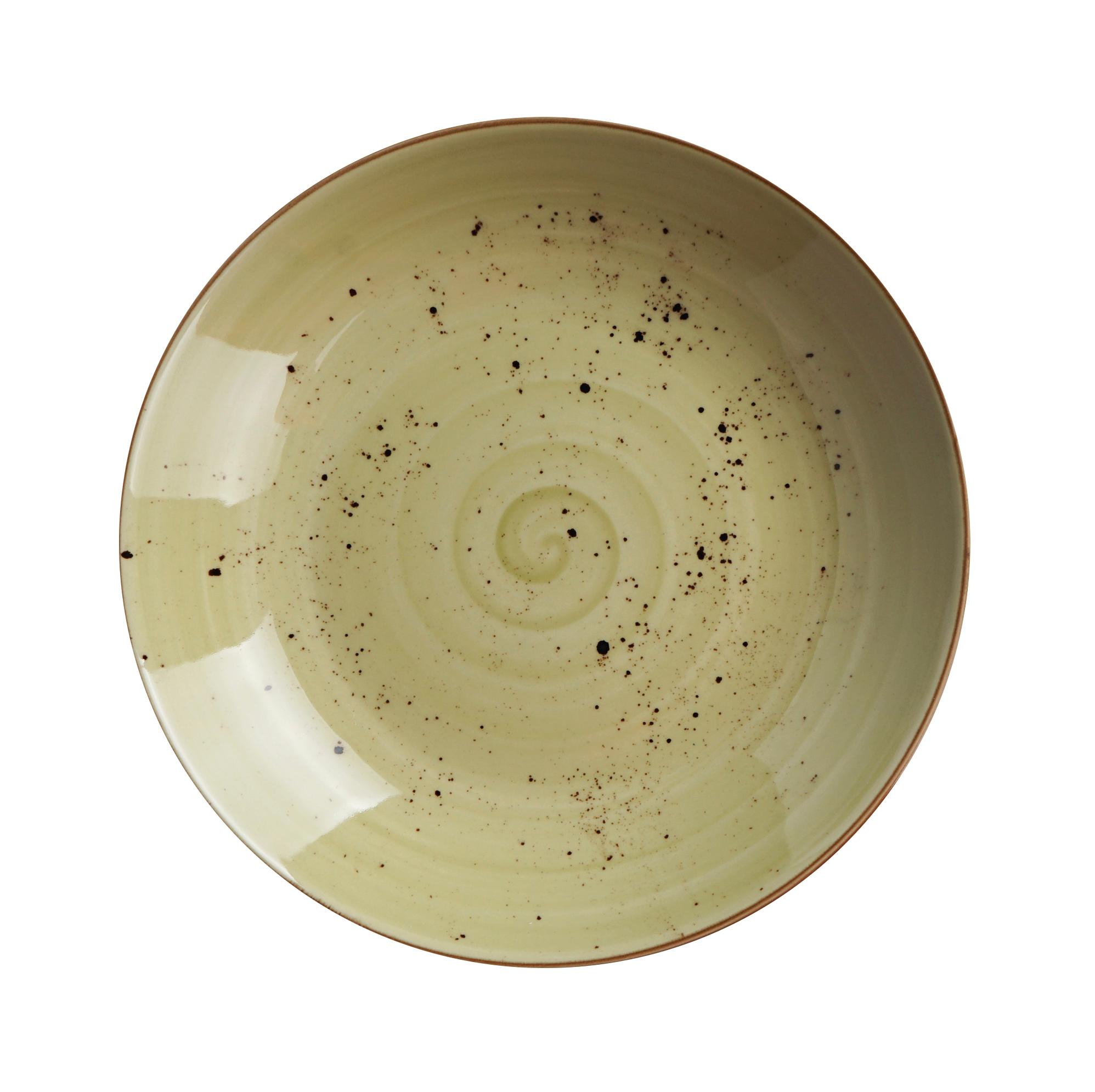 Olive deep coupe plate, 230mm