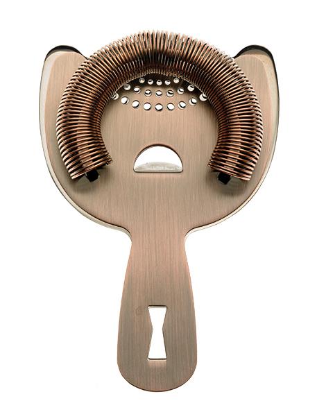 Heavy-Duty Spring Bar Strainer, Antique Copper, 150mm