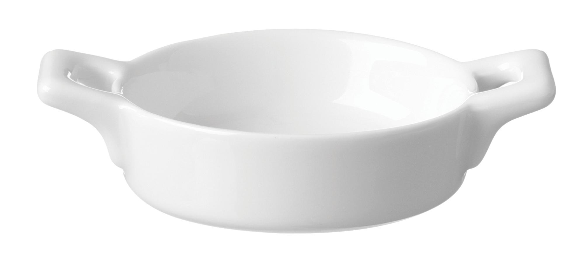 Necessity handle fingerfood porcelain dish, 100mm