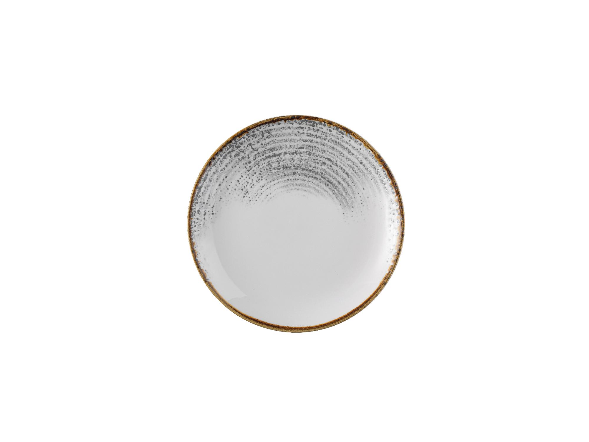 Homespun Accents Jasper Grey coupe plate, 260mm