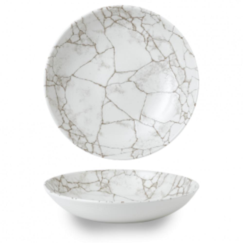 Studio Prints Kintsugi Agate Grey coupe bowl, 248mm