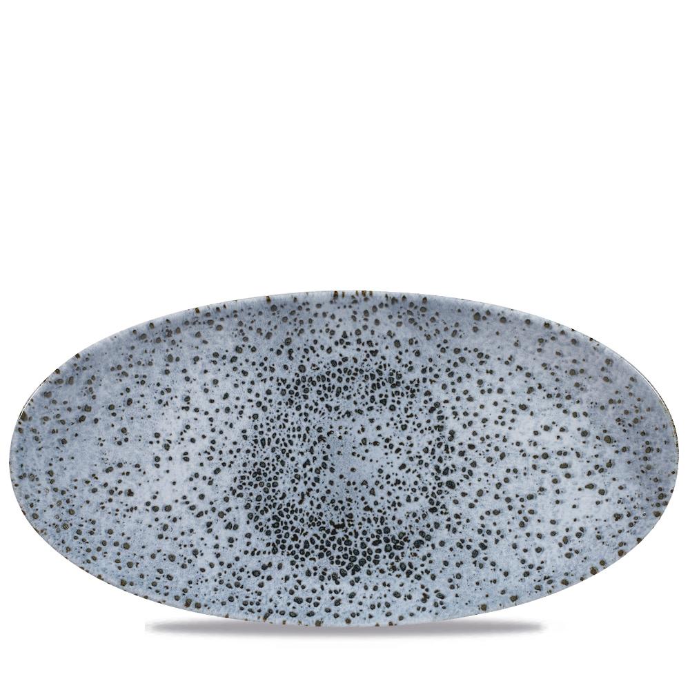 Mineral Blue oval chefs plate, 347x173mm