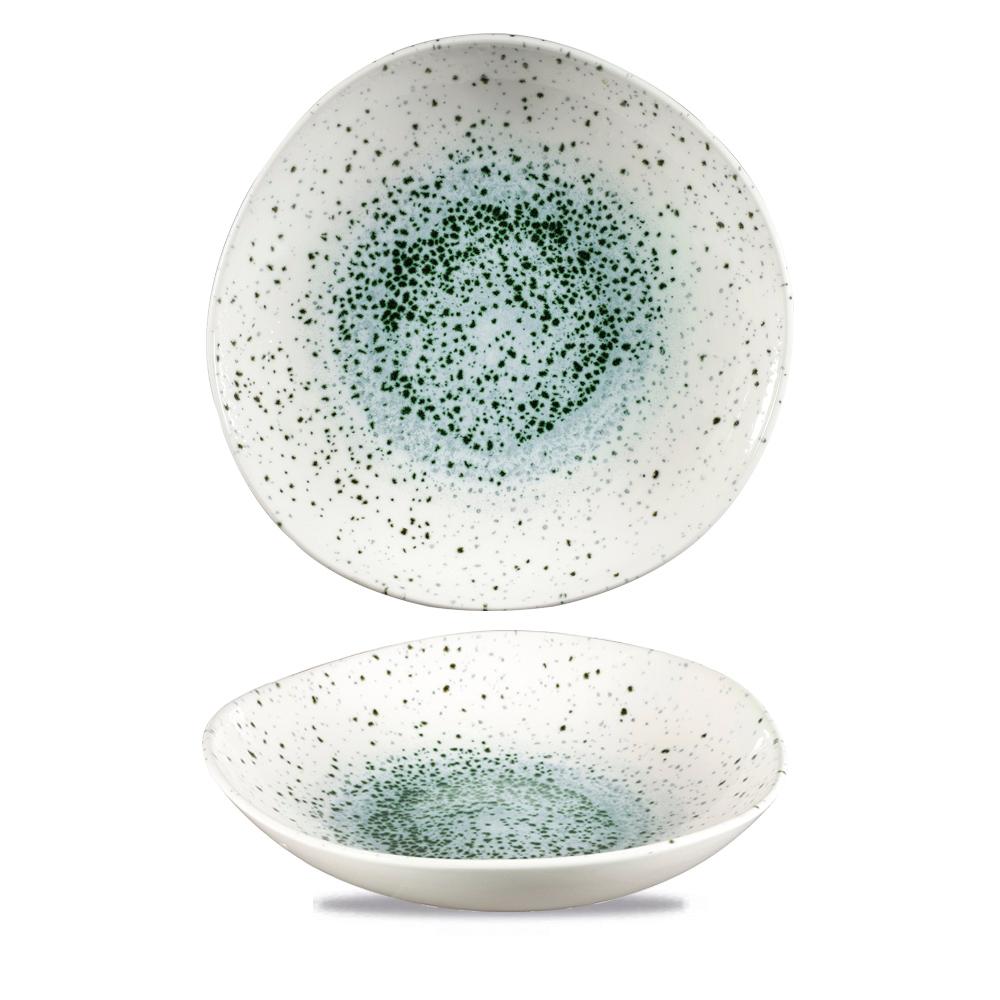 Mineral Green round trace bowl, 253mm