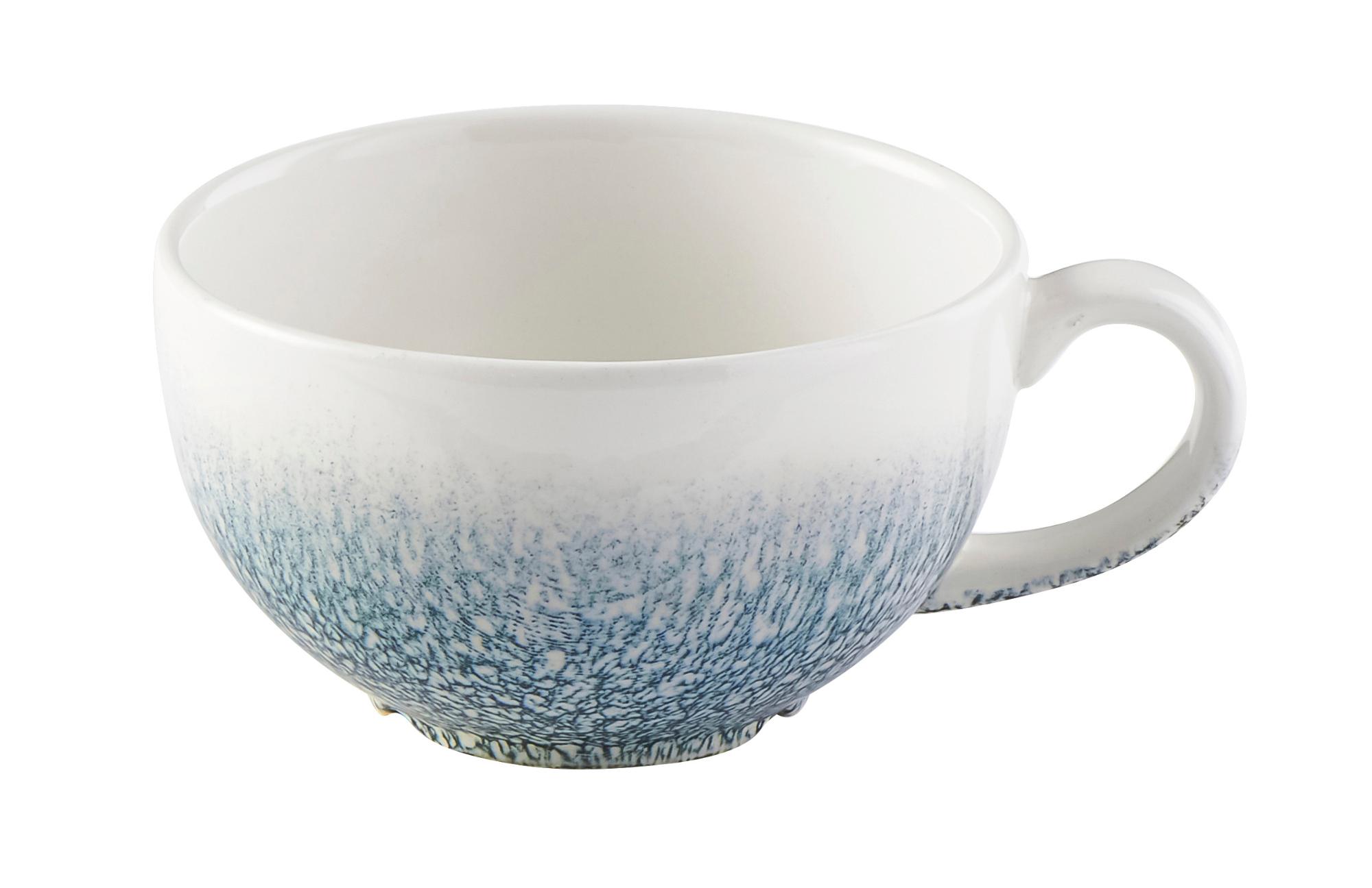 Raku Topaz Blue cappuccino cup, 227ml