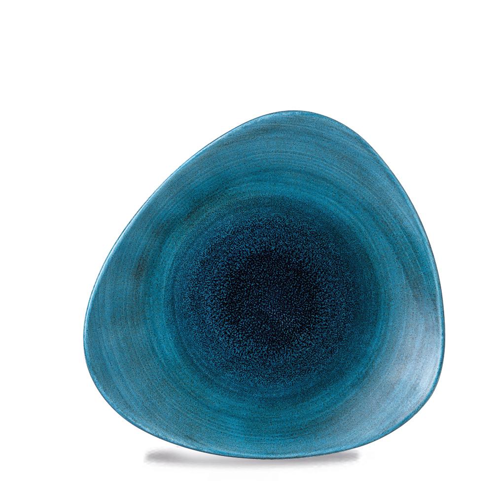 Stonecast Aqueous Lagoon triangular bowl, 235mm