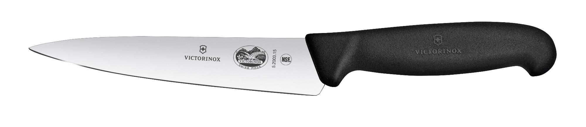 Kuchynský nôž, široká čepeľ, Victorinox, Čierna, (L)284mm