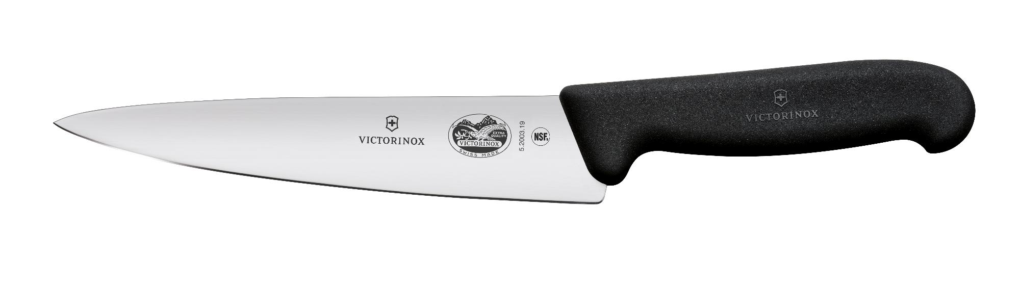 Kuchynský nôž, široká čepeľ, Victorinox, Čierna, (L)314mm