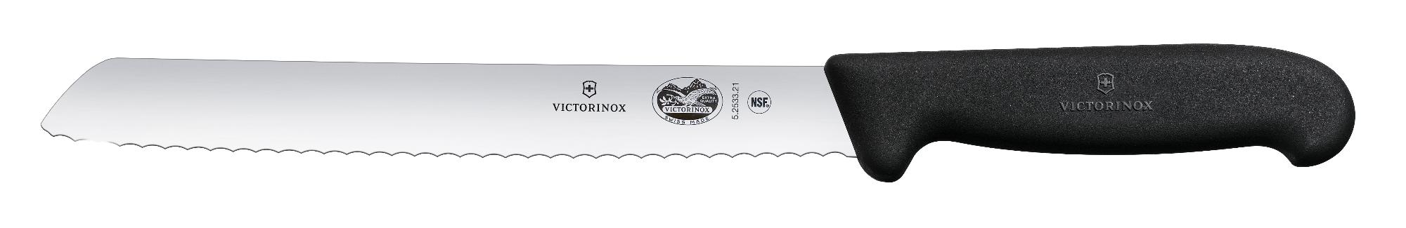 Fibrox bread knife, serrated - black