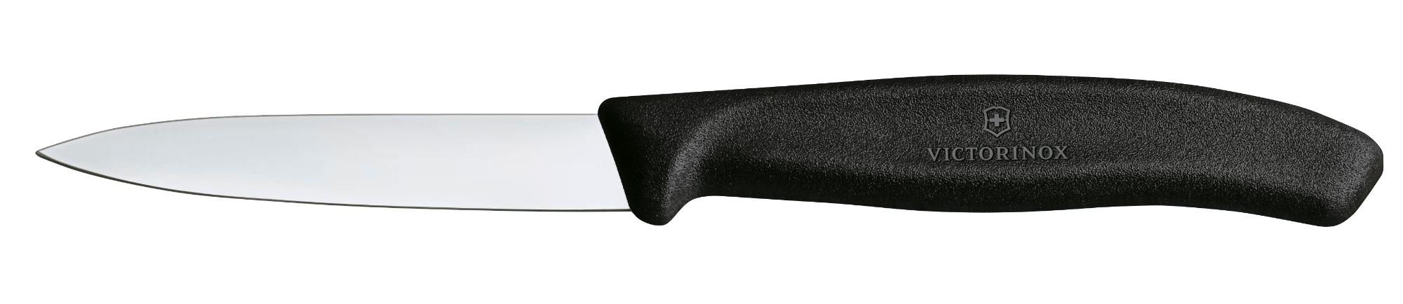 Swiss Classic vegetable knife, smooth, 8 cm - black