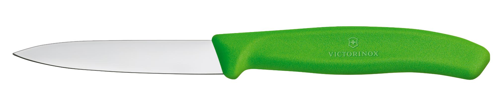 Swiss Classic vegetable knife, smooth, 8 cm - green