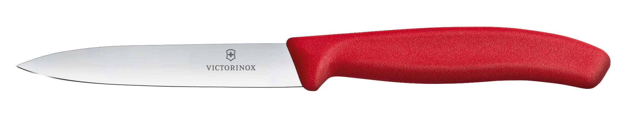 Swiss Classic vegetable knife, smooth, 10 cm - red