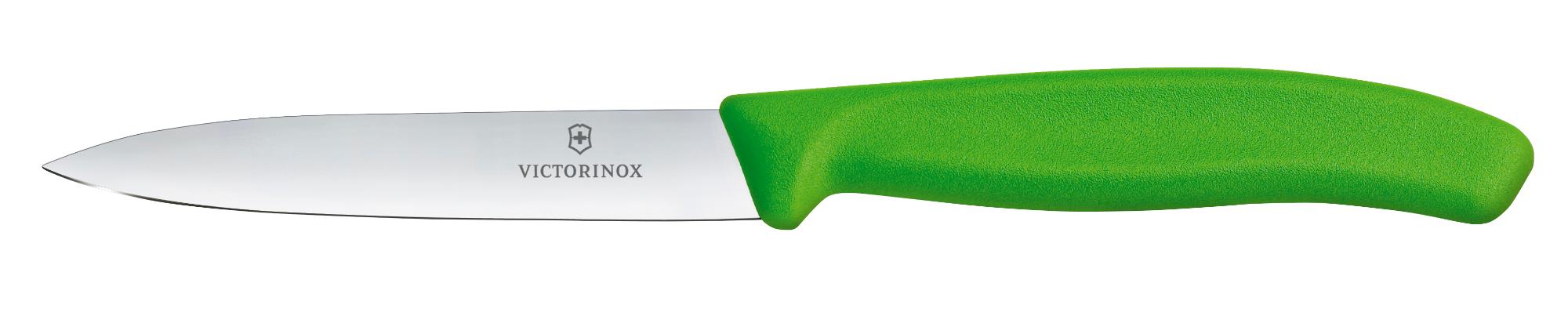 Swiss Classic vegetable knife, smooth, 10 cm - green